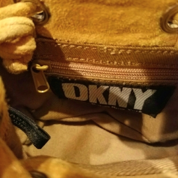 DKNY Suede Mini Shoulder Purse with Fringe & Beads - Picture 3 of 6